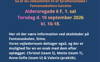 Infoaften- fyraftensm&oslash;de p&aring; Fontanaskolen STU